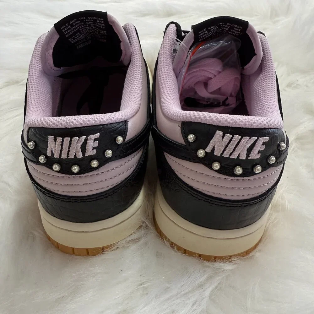 Nike Dunk Low Retro Mens Casual Shoes Black Pink HF9191-001 NEW Size 10 - Picture 5 of 6